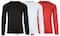 Galaxy by Harvic Long Sleeve Moisture-Wicking Performance Crew Neck Men's T-Shirt 3 Pack